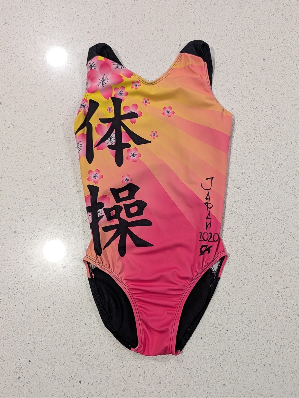 RARE JAPAN Tokyo GK ELITE Gymnastics Dance Leotard Extra Small AXS Olympics #1